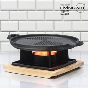 리빙아트 무쇠 그릴팬 (25cm)