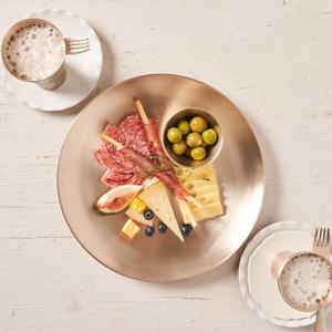 [광명유기] 방짜 유기 원형접시 27cm 2p