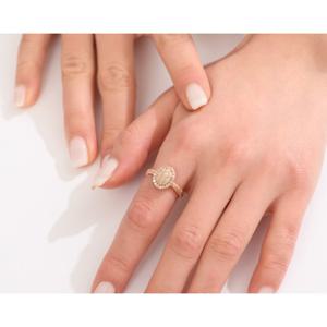 미니골드 14k [아델라] 에몬스 꼬냑 다이아 반지 RJUS4066