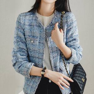 [몽벨리즈]블루레이진주트위드자켓 mde2300254