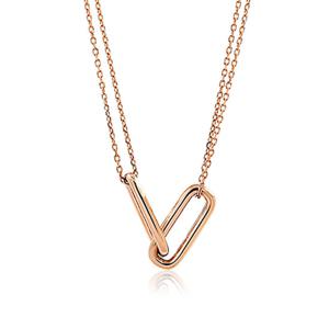 [비앤비골드] 14K 심플 크로스 클립 체인 두줄 목걸이 DMN37895