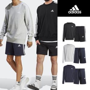 아디다스 에센셜 3S 프렌치테리 맨투맨 티 반바지세트