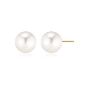 [비앤비골드] 당일발송 14K 9mm 화이트 진주 포인트 귀걸이 한쌍 WIE36435