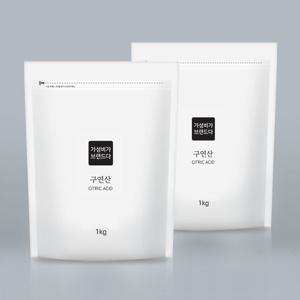 가성비가 브랜드다 구연산 다목적세제 1KG x 2개(지퍼백)