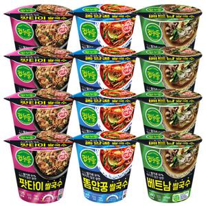 오뚜기 컵누들 쌀국수 12개 베트남 팟타이 똠얌꿍