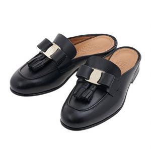 [페라가모] 바라 보우 테슬 뮬 샌들 ONOFRIA 1CM NERO 0758462