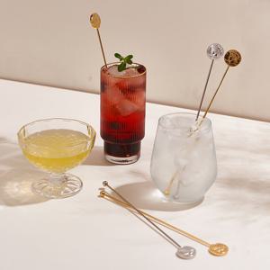 보겐 원형 동전 머들러(실버) 카페 음료 커피 롱스틱