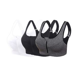 2개 앞지퍼 스포츠브라 하이서포트 탑브라 요가 필라테스