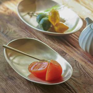 [광명유기] 방짜유기 배꽃타원접시 2p