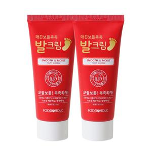 (2개)푸드어홀릭 매끈보들촉촉 발크림/엘라스틴 콜라겐 풋크림
