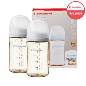 [더블하트] 모유실감 3세대 PPSU 새벽그레이 240ml 트윈팩