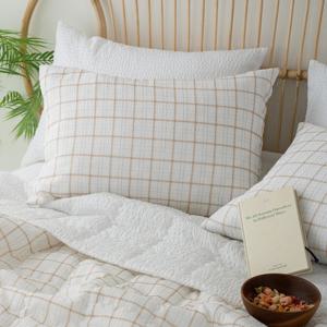 벨로코 스노우 시어서커 플레인 체크 여름 베개커버 50x70 2장