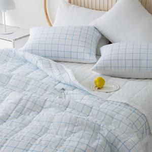 스노우 시어서커 플레인 체크 여름 이불베개세트 슈퍼싱글SS