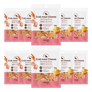 더캣 마블링 슬라이스 게살 치즈 50g 10개 + 쥬크루 인형 증정 (1인 1개 증정)