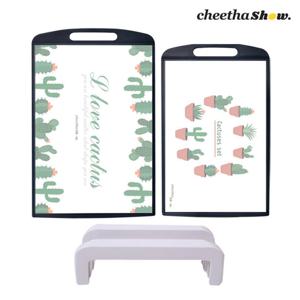 치타쇼 선인장 양면 항균도마 대+중+거치대2구 세트