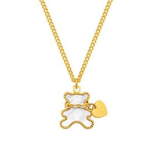 [한국금다이아몬드] 순금 목걸이 리버스 하트 곰돌이 24K 7.5g 18K장식