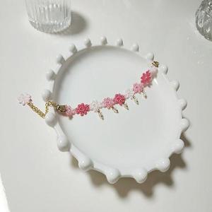 [어썸] 핸드메이드 유니크 여자 비즈장식 레이스팔찌6