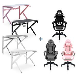 K타이탄+라이트지타이탄 게이밍 책상의자 세트 1200 발받침O