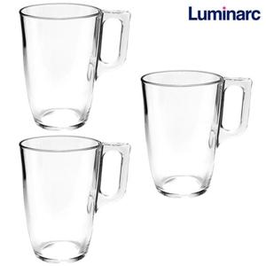 내열강화 투명 머그잔 320ml 3P 아이스커피 물컵 쥬스잔 유리컵