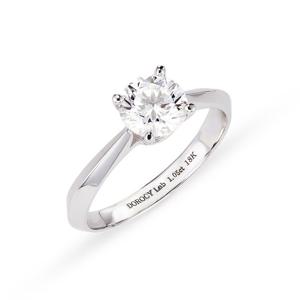 [도로시] 18k 랩 다이아몬드 1캐럿 4프롱 솔리테어 반지