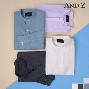 [앤드지] 하이브리드 린넨 밴드카라 셔츠 (BZB2WC1102_A)