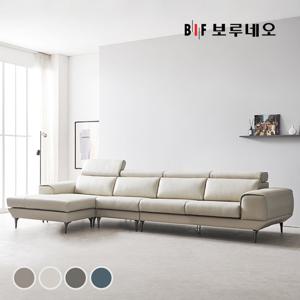 BIF보루네오 디에르 올리브 천연통가죽 6인 카우치 소파