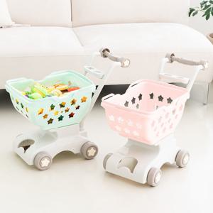 바구니가 분리되는 멜로디 쇼핑카트(핑크/민트) 역할 주방놀이