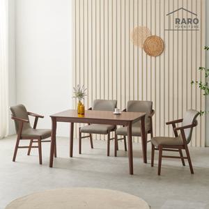 라로퍼니처 위니 1250 고무나무 원목 4인 식탁 세트 (식탁+의자4)