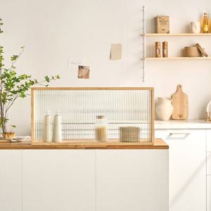 [모던하우스] ON 아일리 주방 원목 강화유리파티션 800