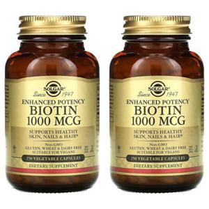 해외배송 Solgar 솔가 비오틴 1000mcg 250베지캡슐 2개 Biotin