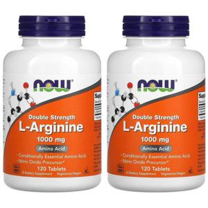 나우푸드 L-아르기닌 더블 스트랭스 1000mg 120타블렛 2팩