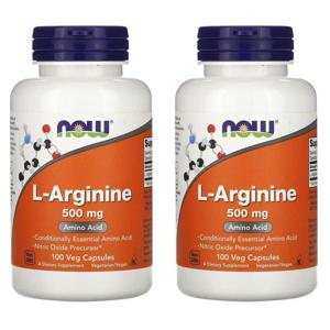 NOW Foods 나우푸드 L-아르기닌 500mg 100베지캡슐 2팩