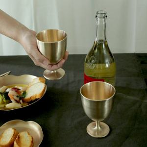 [명성유기] 방짜유기 고블렛잔2p 와인잔 샴페인