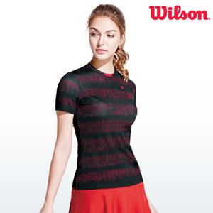 윌슨 전사 반팔티 3282 여성 블랙 배드민턴 볼링