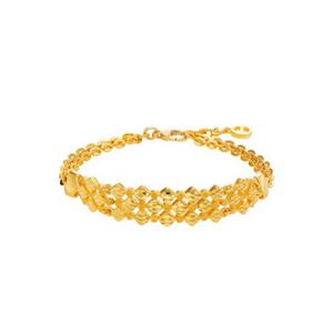 [한국금다이아몬드] 여자 순금 팔찌 사각 볼 패턴 24K 11.25g 18K장식