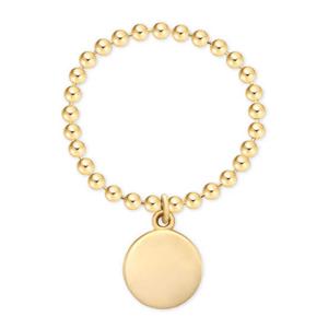 [비앤비골드] 14K 민자 코인 볼체인 실반지 1.5mm MPR37696