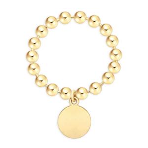 [비앤비골드] 14K 민자 코인 볼체인 실반지 2.5mm MPR37698