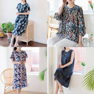 [우일인견]인견 엄마옷 데일리룩 나시/반팔원피스 블라우스