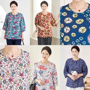 [로즈맘][엄마옷 로즈맘] 채론인견블라우스/할머니블라우스 중년