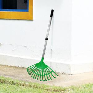 월드크린 15발 낙엽 갈퀴 봉 헤드 분리형 텃밭 농기구