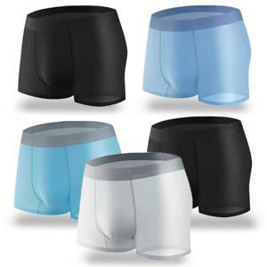 쿨삼각팬티 5종SET 남자 아이스누드사각팬티 무봉제 쿨냉감 심리