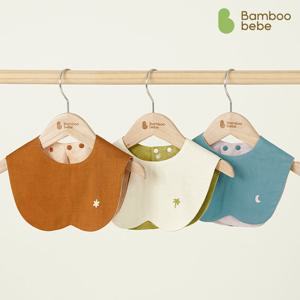 [밤부베베] 정글숲 양면 거즈턱받이(케이프형)