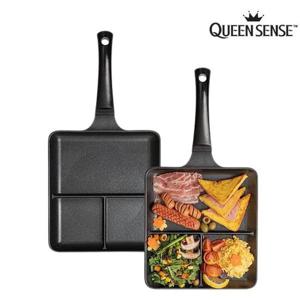 퀸센스 블랙 IH 인덕션 사각나눔멀티팬21cm