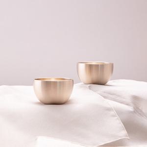 명성유기 방짜유기 청담 유기술잔 2P