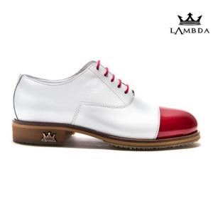 [공식] 람다골프화 클래식 포르토 레드 화이트