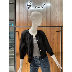 [G-CUT] 지컷 (7213260101) 니티드 헴 링클 블라우스