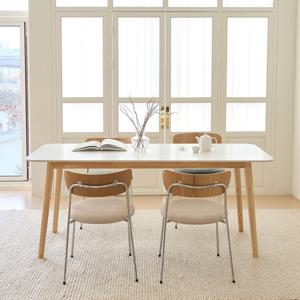 아이엔지홈 벨르 세라믹 화이트 원목 식탁 테이블 스퀘어 1600