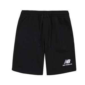 [뉴발란스 주니어]NB 뉴발란스 에센셜 스택드로고 프렌치테리 남성 트레이닝 반바지 팬츠 블랙 MS31540-BK