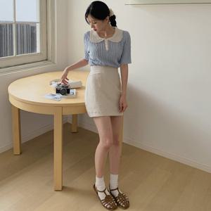 베첼 린넨 미니 스커트 [tsk0402]