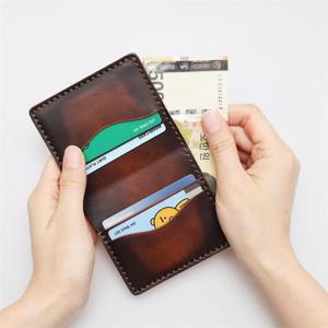 [에치펠레]수제 심플스퀘어 가죽 지갑 아도방 (10132040)